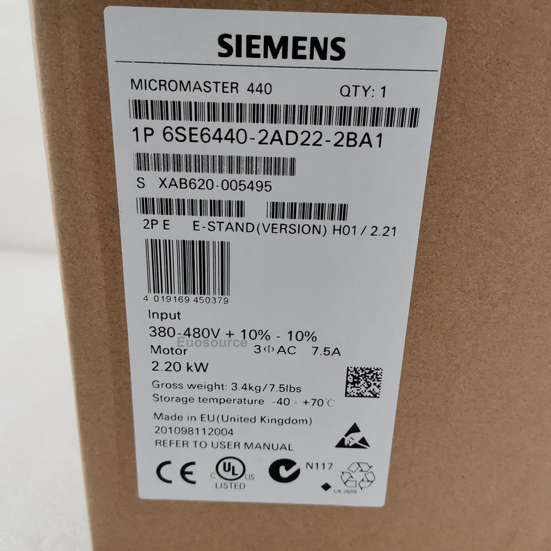 6SE6440-2AD22-2BA1 Siemens Inverter