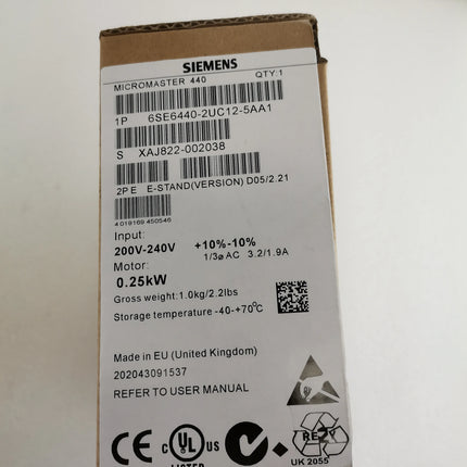 6SE6440-2UC12-5AA1 Siemens Frequency Converter