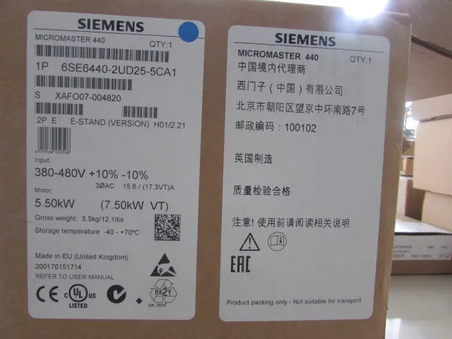 6SE6440-2UD25-5CA1 Siemens Frequency Converter