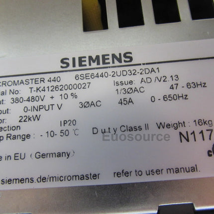 6SE6440-2UD32-2DA1 Siemens Inverter