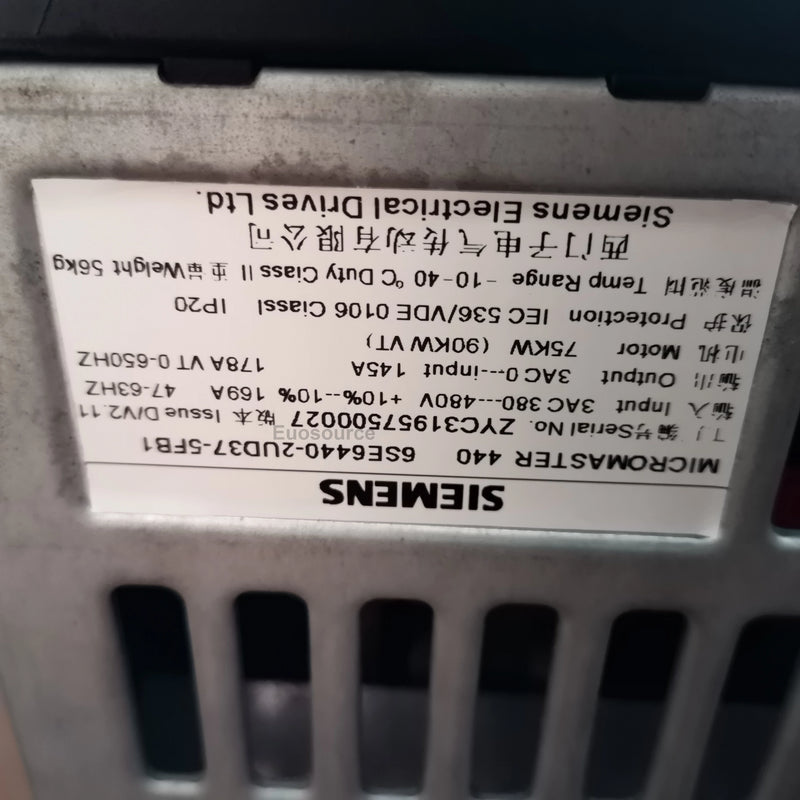 6SE6440-2UD37-5FB1 Siemens Inverter