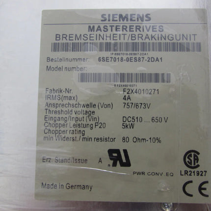 6SE7018-0ES87-2DA1 Siemens Frequency Converter