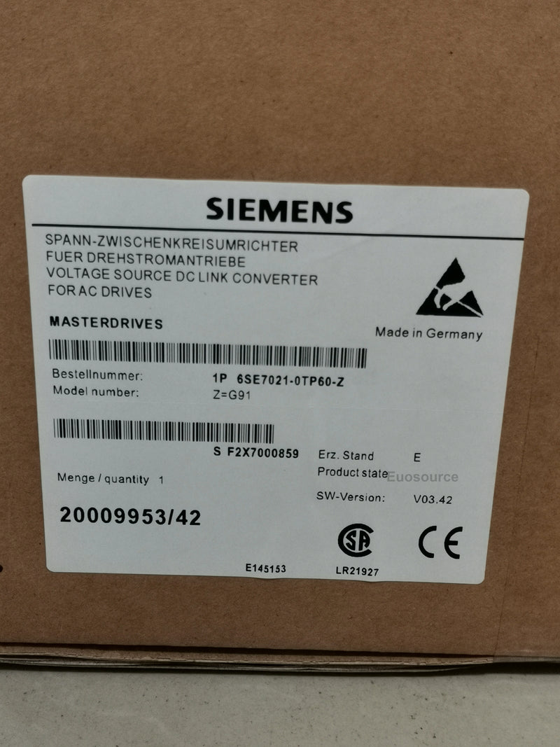 6SE7021-0TP60-Z G91 Siemens Inverter