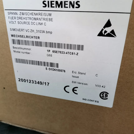 6SE7023-4TC61 Siemens Frequency Converter