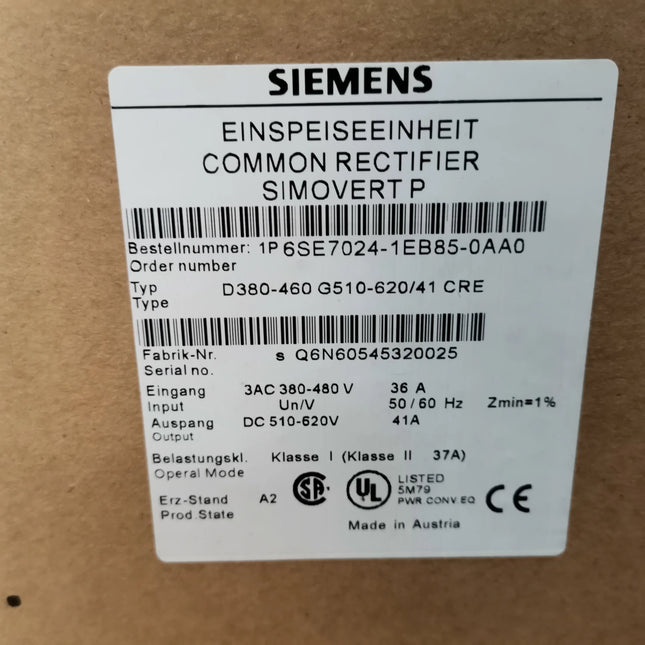 6SE7024-1EB85-0AA0 Siemens Frequency Converter