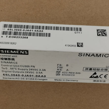 6SL3040-0JA01-0AA0 Siemens Frequency Converter
