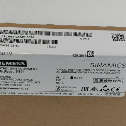 6SL3055-0AA00-5CA2 Siemens Frequency Converter