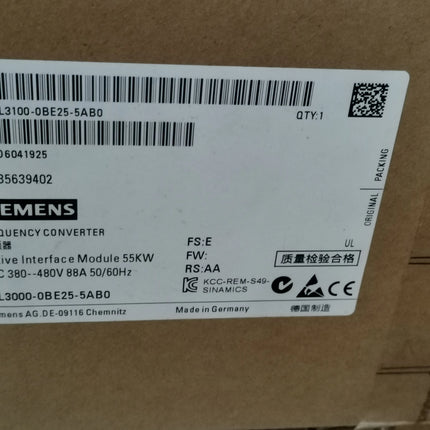 6SL3100-0BE25-5AB0 Siemens Frequency Converter