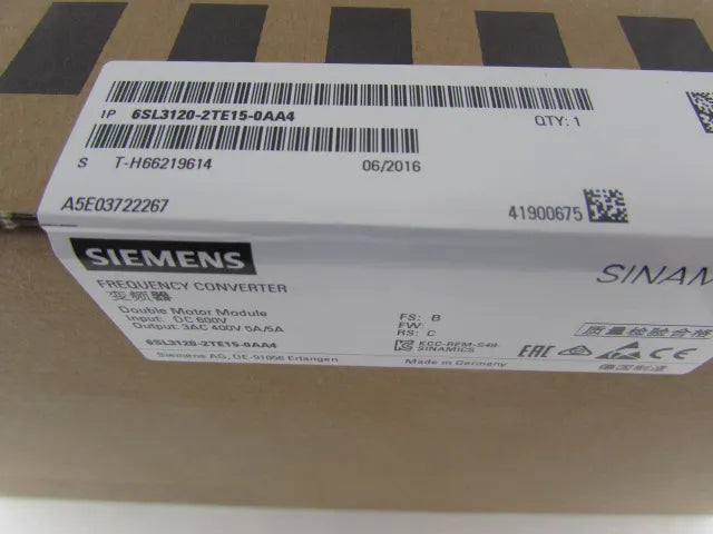 6SL3120-2TE15-0AA4 Siemens Frequency Converter