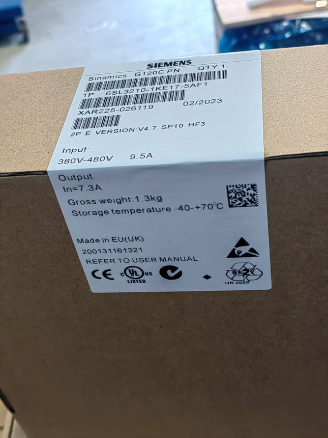 6SL3210-1KE17-5AF1 Siemens Frequency Converter