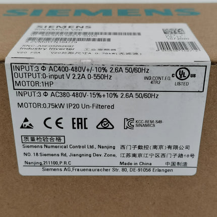 6SL3210-5BE17-5UV0 Siemens Frequency Converter