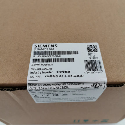 6SL3210-5BE25-5UV0 Siemens Frequency Converter