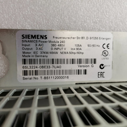6SL3224-0BE33-7UA0 Siemens Frequency Converter