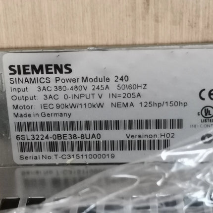 6SL3224-0BE38-8UA0 Siemens Frequency Converter