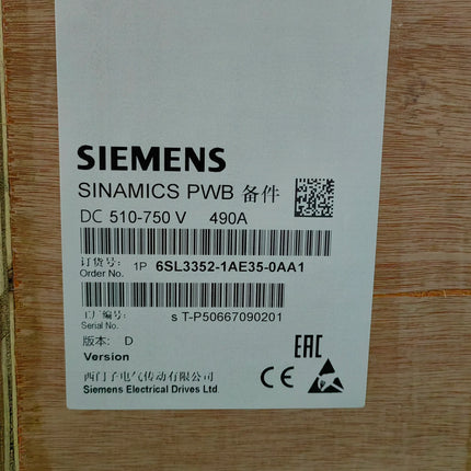 6SL3352-1AE35-0AA1 Siemens Frequency Converter
