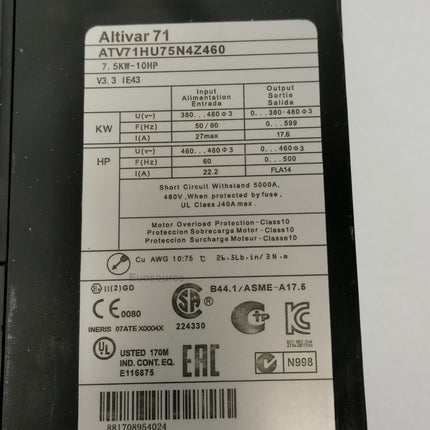 ATV71HU55N4 Schneider Variable Frequency Driver