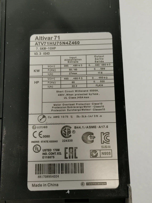 ATV71HU55N4 Schneider Variable Frequency Driver