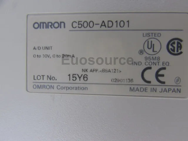 C500-AD101 Omron PLC Classic Rack-Based