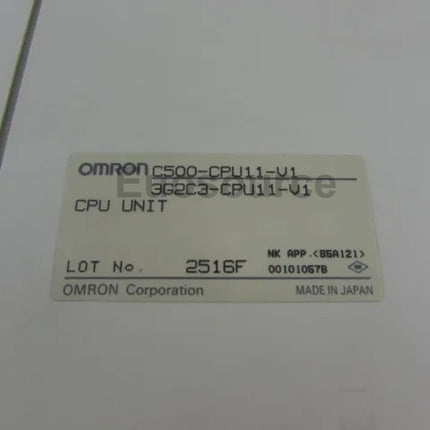 C500-CPU11-V1 Omron PLC Classic Rack-Based