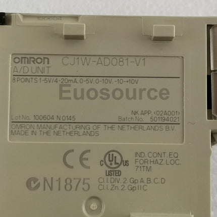 CJ1W-AD081-V1 Omron PLC Modular Motion Control