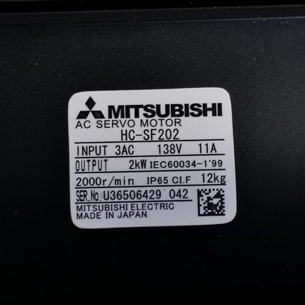 HC-SF202 Mitsubishi Servo Motor