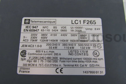 LC1F265 Schneider Contactor