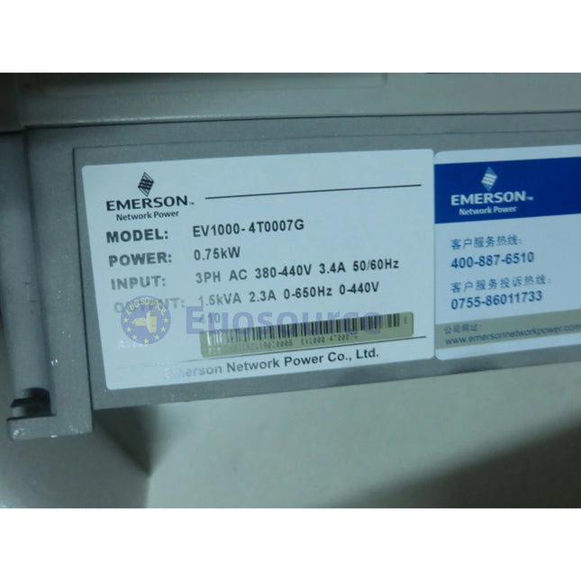 EMERSON EV1000-4T0007G EV1000 Frequency Inverter - 0.75 kW, 380 V, G Type