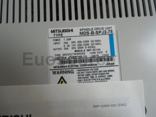MDS-B-SPJ2-75 Mitsubishi Servo Drive