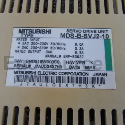 MDS-B-SVJ2-10 Mitsubishi Servo Drive