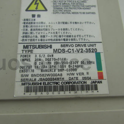 MDS-C1-V2-3520 Mitsubishi Servo Drive