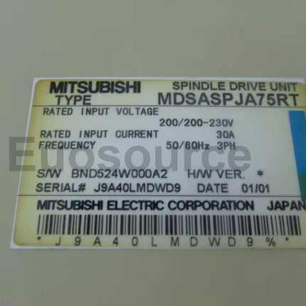 MDSASPJA75RT Mitsubishi Servo Drive