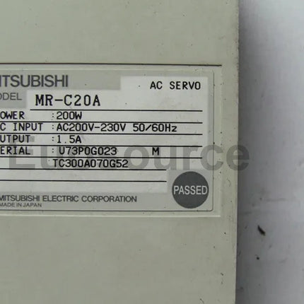 MR-C20A Mitsubishi Servo Drive