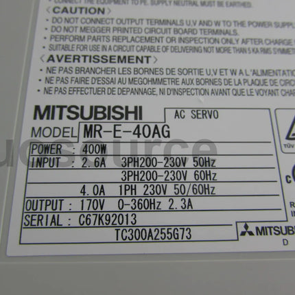 MR-E-40AG Mitsubishi Servo Drive