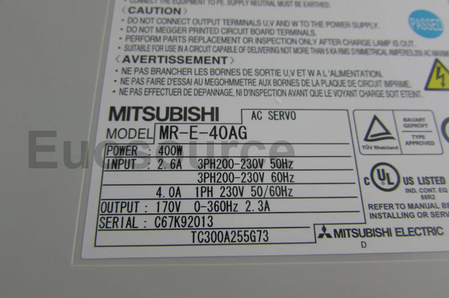 MR-E-40AG Mitsubishi Servo Drive