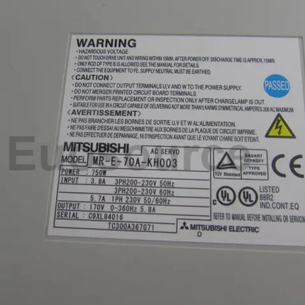 MR-E-70A-KH003 Mitsubishi Servo Drive