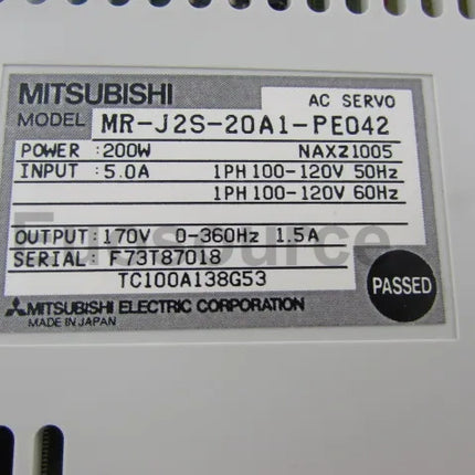 MR-J2S-20A1-PE042 Mitsubishi Servo Drive