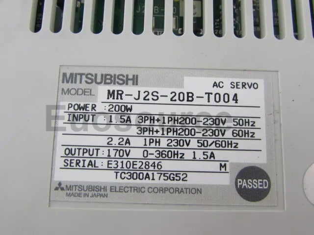 MR-J2S-20B-T004 Mitsubishi Servo Drive