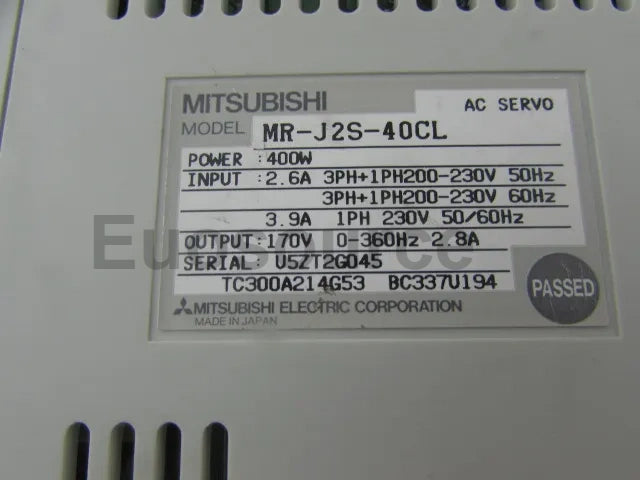 MR-J2S-40CL Mitsubishi Servo Drive