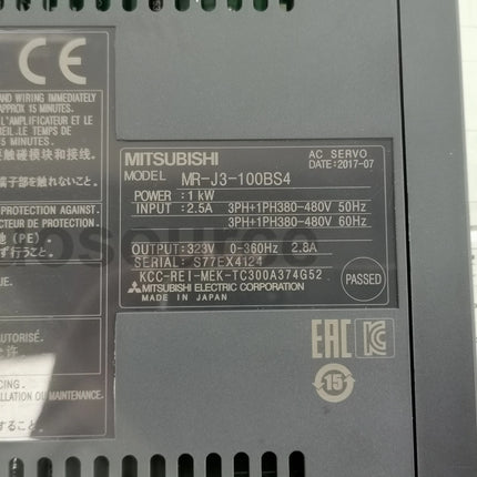 MR-J3-100BS4 Mitsubishi Servo Drive