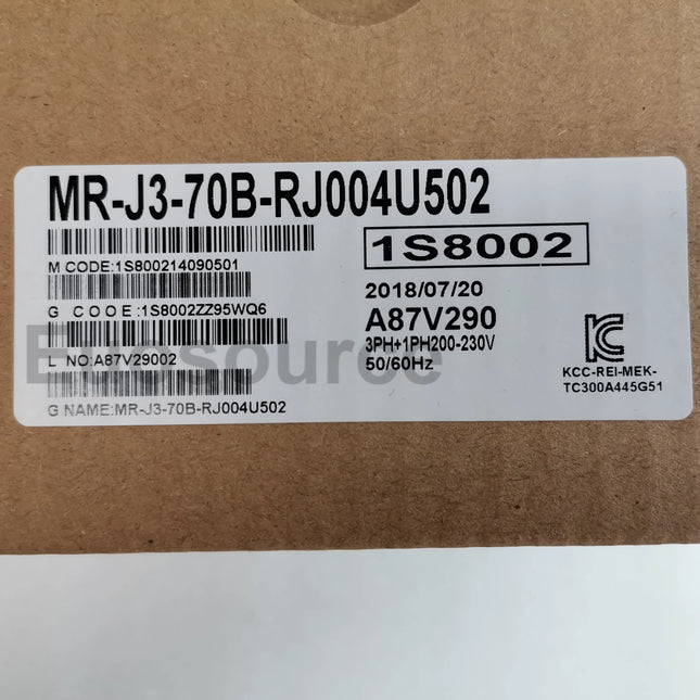 MR-J3-70B-RJ004U502 Mitsubishi Servo Drive