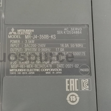 MR-J4-350B-KS Mitsubishi Servo Drive