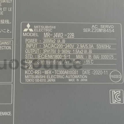MR-J4W2-22B Mitsubishi Servo Drive