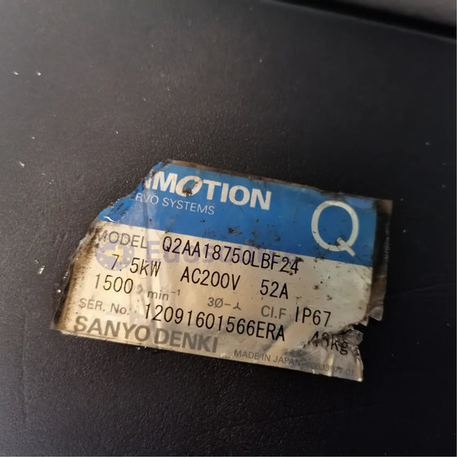 Q2AA18750LBF24 Servo Motor - Genuine SANYO DENKI Spare Part for SANYO DENKI servo drive system