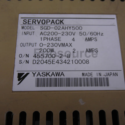 SGD-02AHY500 Yaskawa Servo Drive Compact industrial