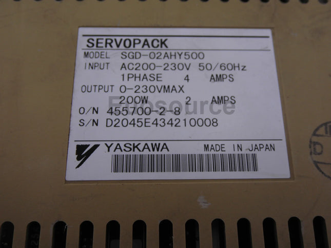 SGD-02AHY500 Yaskawa Servo Drive Compact industrial