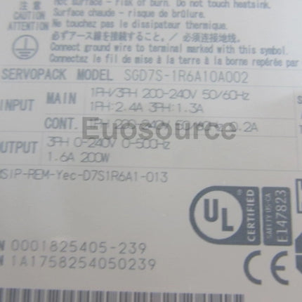 SGD7S-1R6A10A002 Yaskawa Servo Drive EtherCAT Analog control