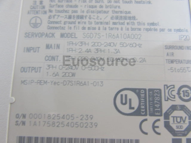 SGD7S-1R6A10A002 Yaskawa Servo Drive EtherCAT Analog control