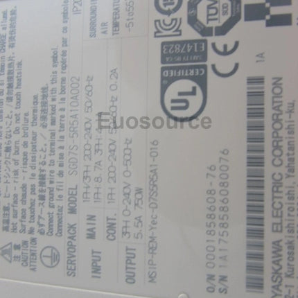 SGD7S-5R5A10A002 Yaskawa Servo Drive Analog control