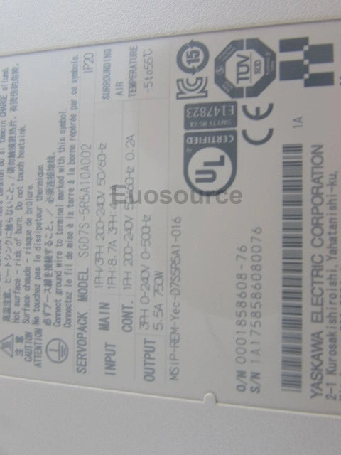 SGD7S-5R5A10A002 Yaskawa Servo Drive Analog control