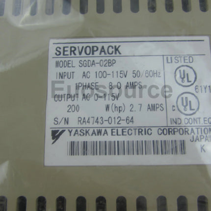 SGDA-02BP Yaskawa Servo Drive Industrial Applications